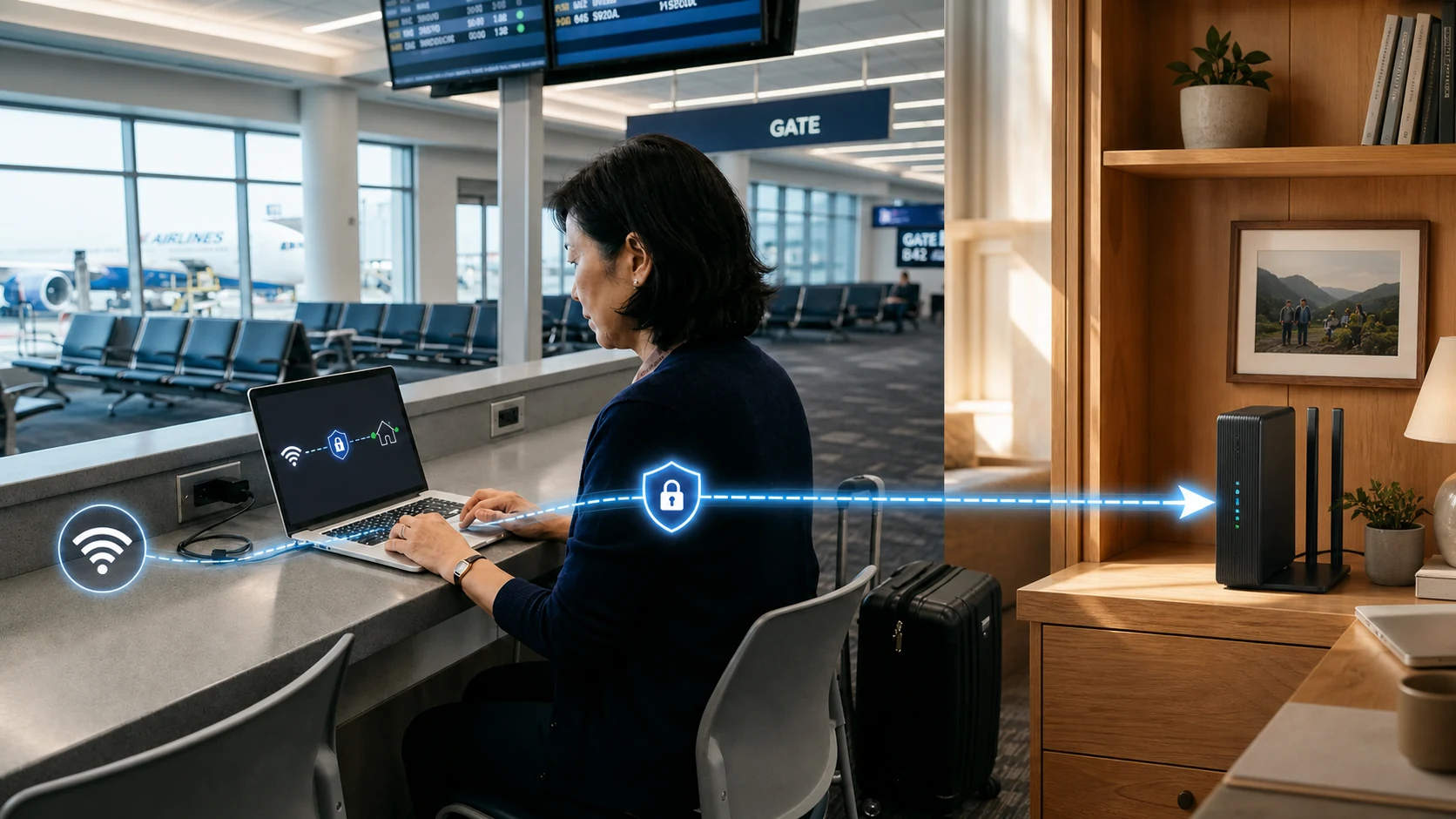 在機場或飯店連公共 Wi-Fi，卻要登入重要帳號？ 情境封面圖